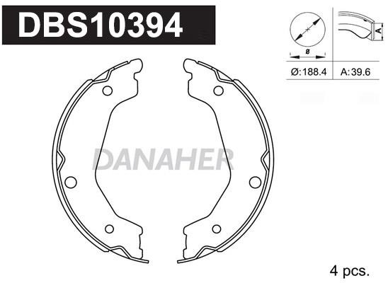 Danaher DBS10394 Parking brake shoes DBS10394