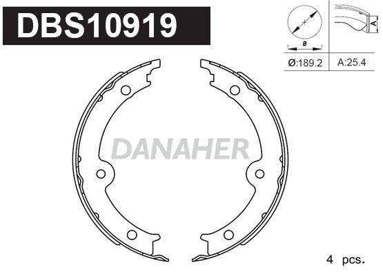 Danaher DBS10919 Parking brake shoes DBS10919