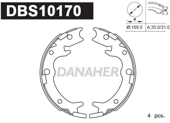 Danaher DBS10170 Parking brake shoes DBS10170