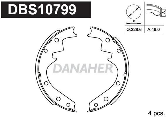 Danaher DBS10799 Brake shoe set DBS10799