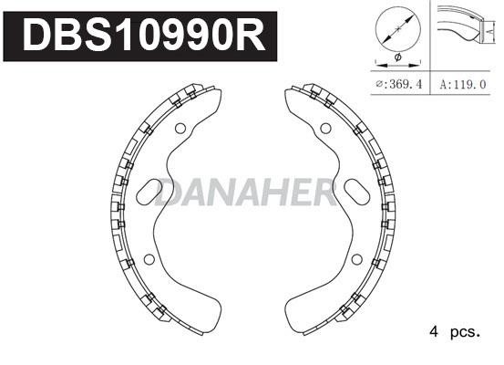 Danaher DBS10990R Brake shoe set DBS10990R