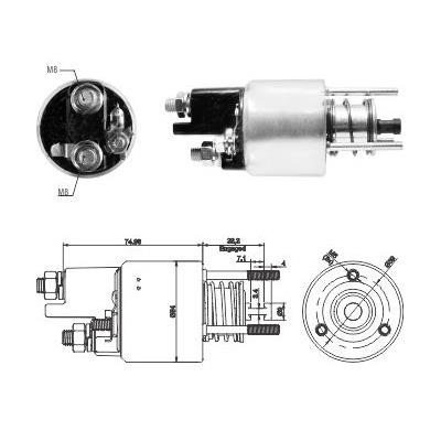 We Parts 471480226 Solenoid switch, starter 471480226