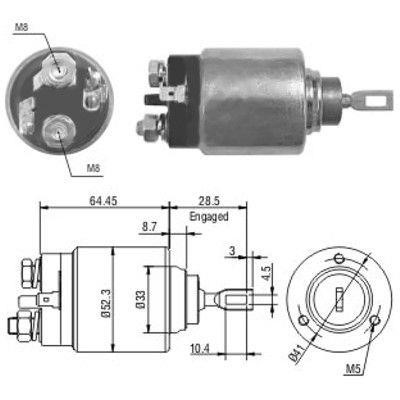 We Parts 471480071 Solenoid switch, starter 471480071
