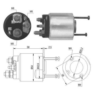 We Parts 471480016 Solenoid switch, starter 471480016