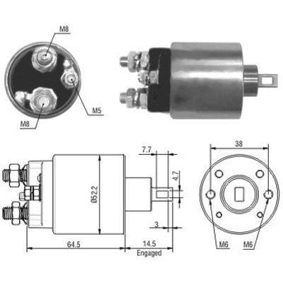 We Parts 471480166 Solenoid switch, starter 471480166