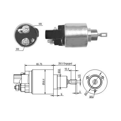 We Parts 471480218 Solenoid switch, starter 471480218