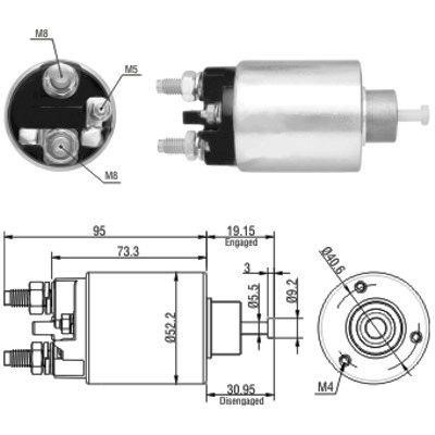 We Parts 471480133 Solenoid switch, starter 471480133