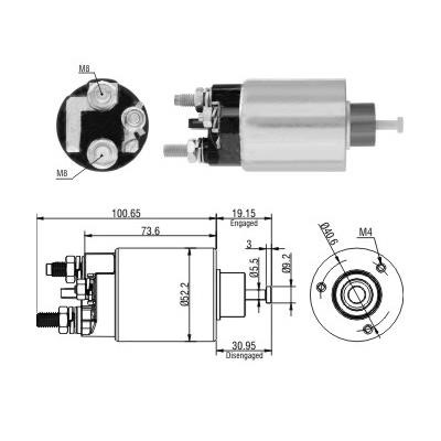 We Parts 471480241 Solenoid switch, starter 471480241