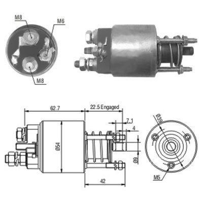 We Parts 471480049 Solenoid switch, starter 471480049