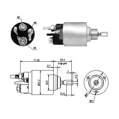 We Parts 471480210 Solenoid switch, starter 471480210