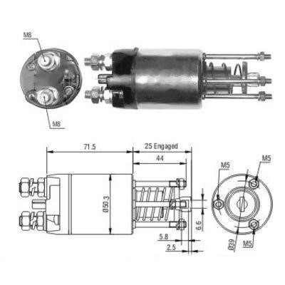 We Parts 471480188 Solenoid switch, starter 471480188