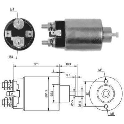 We Parts 471480094 Solenoid switch, starter 471480094