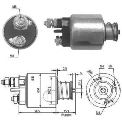 We Parts 471480020 Solenoid switch, starter 471480020