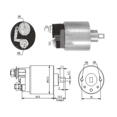 We Parts 471480199 Solenoid switch, starter 471480199