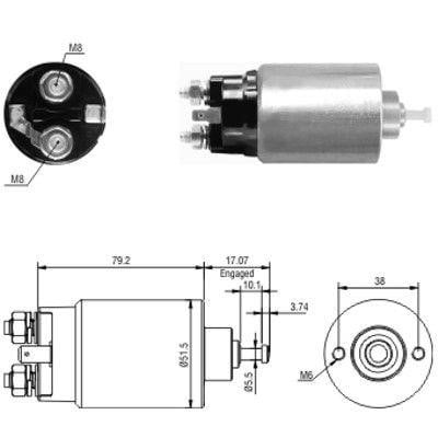 We Parts 471480177 Solenoid switch, starter 471480177
