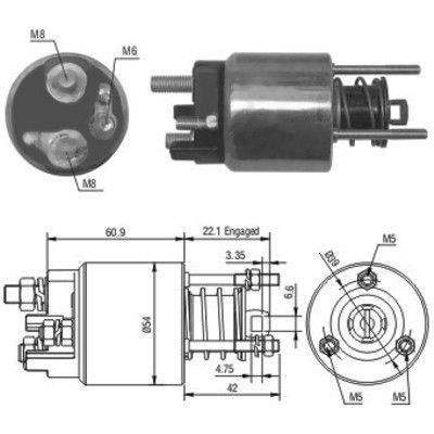 We Parts 471480076 Solenoid switch, starter 471480076