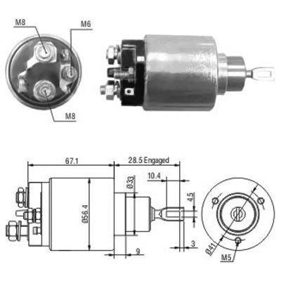 We Parts 471480138 Solenoid switch, starter 471480138