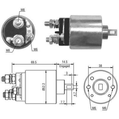We Parts 471480122 Solenoid switch, starter 471480122