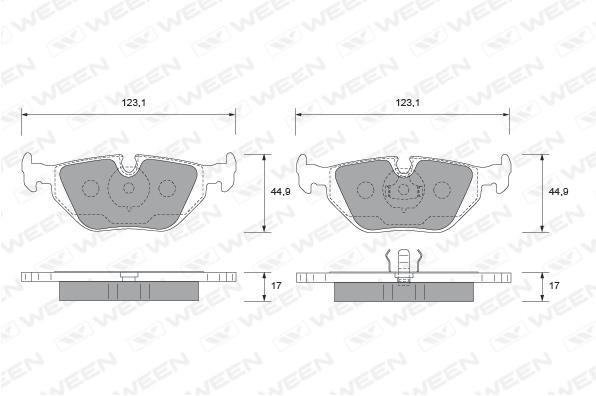 Ween 151-1801 Brake Pad Set, disc brake 1511801