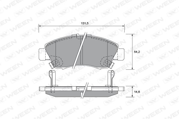 Ween 151-2204 Brake Pad Set, disc brake 1512204