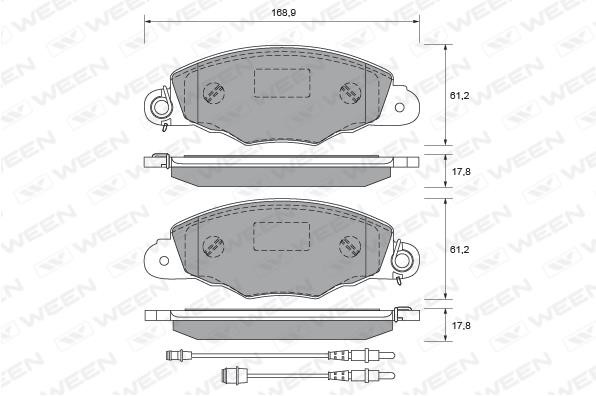 Ween 151-1848 Brake Pad Set, disc brake 1511848