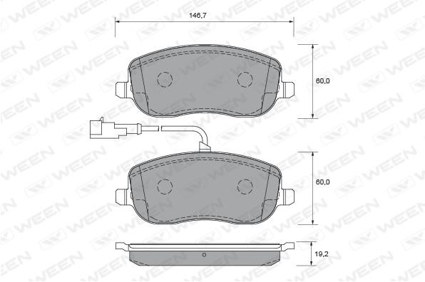 Ween 151-2002 Brake Pad Set, disc brake 1512002