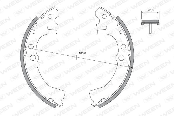 Ween 152-2450 Brake shoe set 1522450