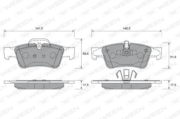 Ween 151-2011 Brake Pad Set, disc brake 1512011