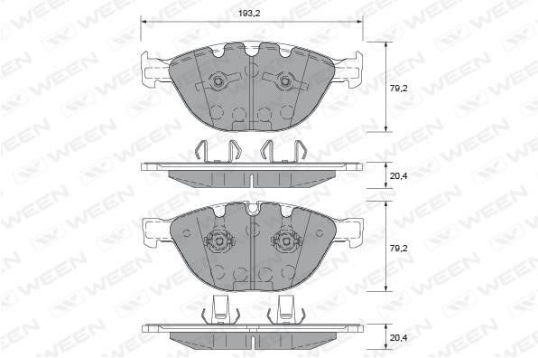 Ween 151-1947 Brake Pad Set, disc brake 1511947