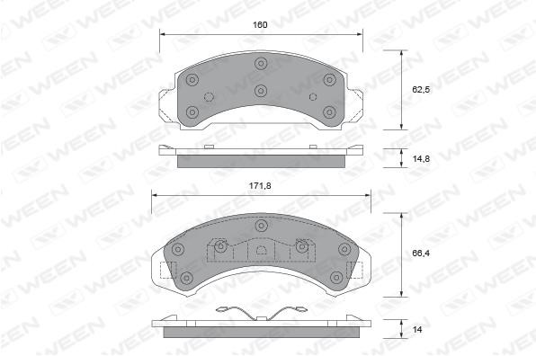 Ween 151-2413 Brake Pad Set, disc brake 1512413