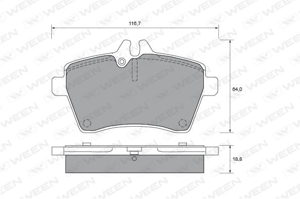 Ween 151-1998 Brake Pad Set, disc brake 1511998