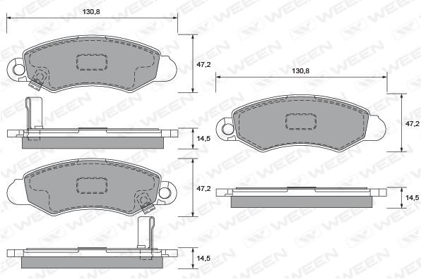 Ween 151-2207 Brake Pad Set, disc brake 1512207