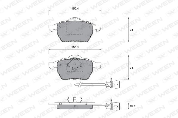 Ween 151-1261 Brake Pad Set, disc brake 1511261