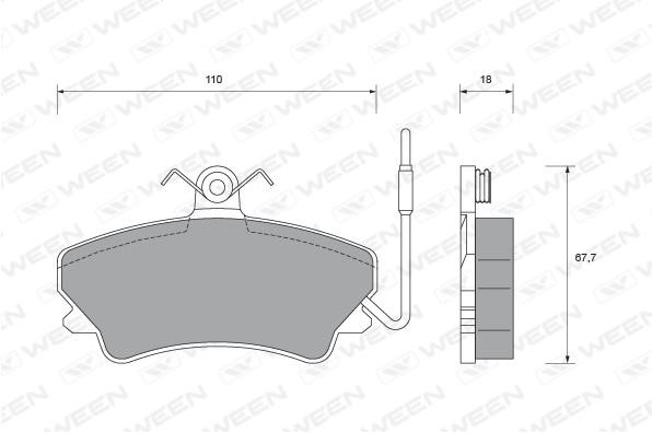 Ween 151-1712 Brake Pad Set, disc brake 1511712