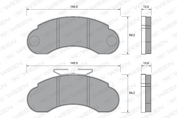 Ween 151-1647 Brake Pad Set, disc brake 1511647