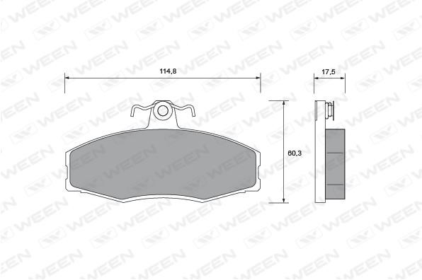 Ween 151-1016 Brake Pad Set, disc brake 1511016