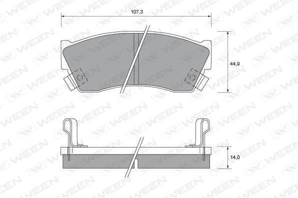 Ween 151-1419 Brake Pad Set, disc brake 1511419