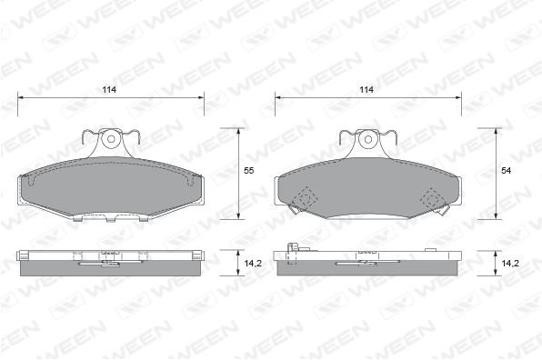 Ween 151-2148 Brake Pad Set, disc brake 1512148