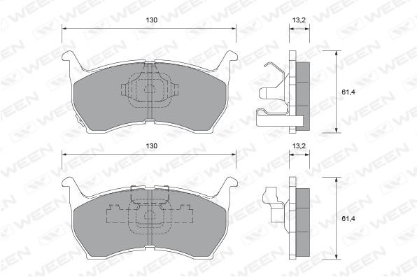 Ween 151-1588 Brake Pad Set, disc brake 1511588