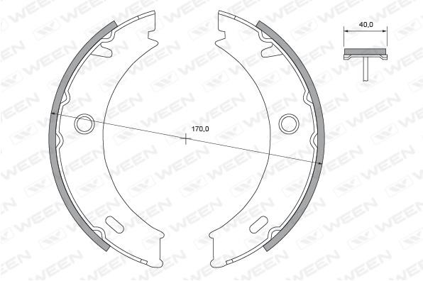 Ween 152-2127 Parking brake shoes 1522127