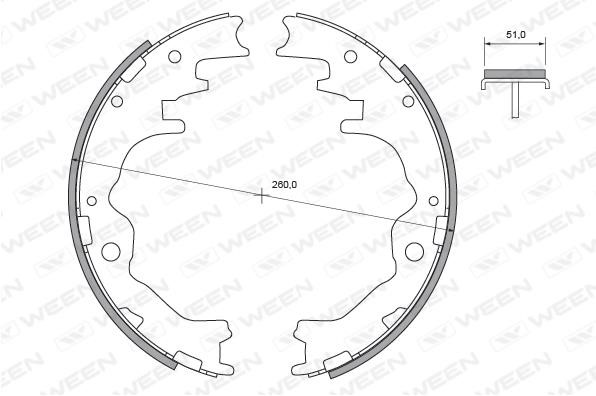 Ween 152-2377 Brake shoe set 1522377