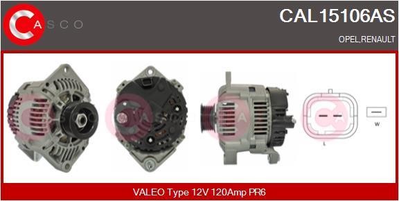 Casco CAL15106AS Alternator CAL15106AS