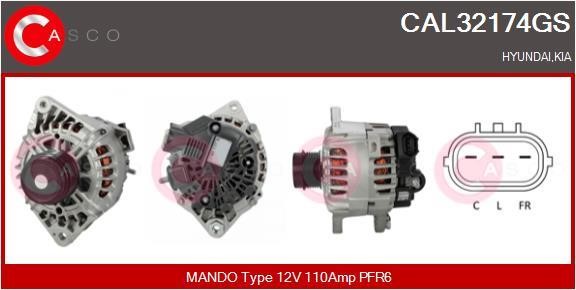 Casco CAL32174GS Alternator CAL32174GS