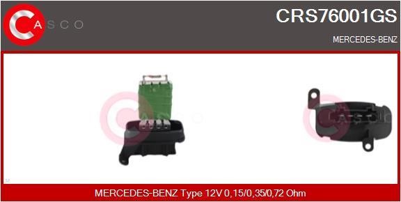 Casco CRS76001GS Resistor, interior blower CRS76001GS