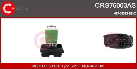 Casco CRS76003AS Resistor, interior blower CRS76003AS