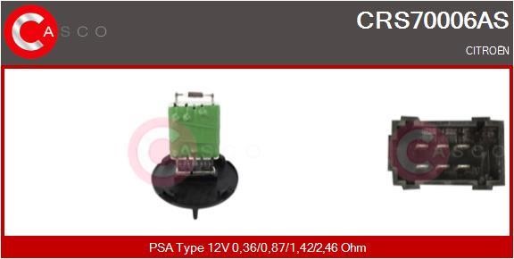Casco CRS70006AS Resistor, interior blower CRS70006AS