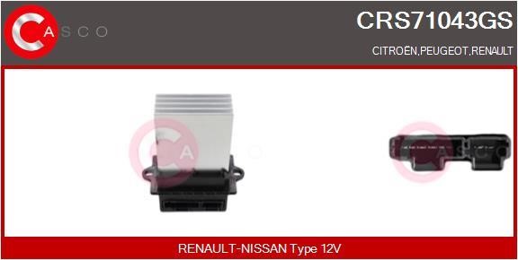 Casco CRS71043GS Resistor, interior blower CRS71043GS