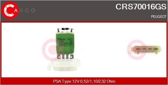 Casco CRS70016GS Resistor, interior blower CRS70016GS