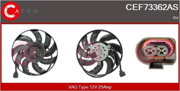Casco CEF73362AS Hub, engine cooling fan wheel CEF73362AS