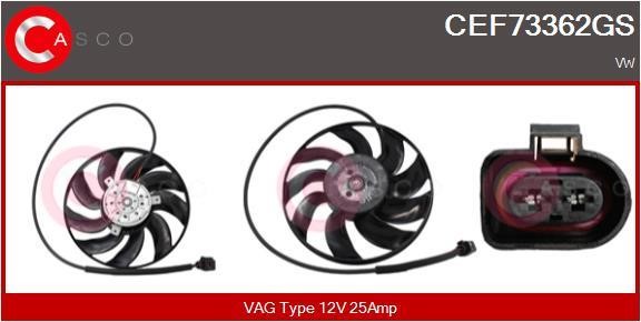 Casco CEF73362GS Hub, engine cooling fan wheel CEF73362GS